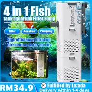 4 In 1 For Fish Tank Aquarium Filter Pump Fish Tank Submersible Air Oxygen Internal Pump aquarium pump and filter