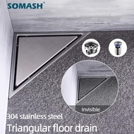 Triangular Floor drain Bathroom Bathroom 304 Stainless steel  Insert Floor Trap Tiles Floor Trap Ant