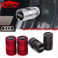 4pcs Audi Car Valve Caps Stem Case Covers Aluminum Wheel Valve Dust Caps Tyre Rim Stem Cover For Aud
