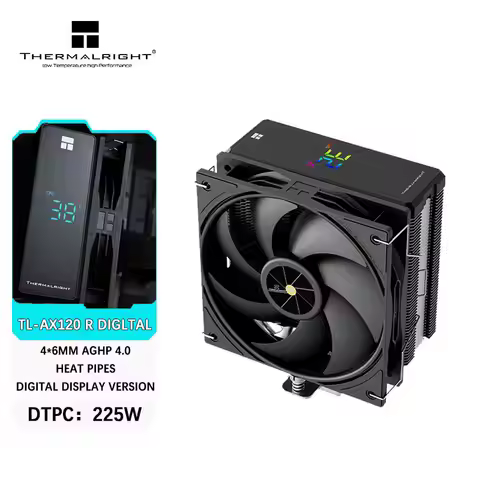 Thermalright TL-AX120 R DIGITAL 4x6mm AGHP4.0 Nickel plated heat pipe 151mm CPU Air Cooler for LGA18