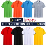 [Ready Stock] Polo Shirt Men Women Unisex Soft Touch Plain Cotton Polyeste Short Sleeved T-Shirt Top