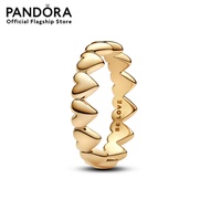 Pandora Hearts 14k gold-plated ring