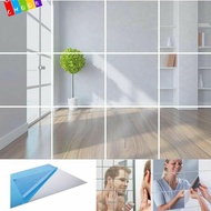 CHAAKIG 10pcs Mirror Stickers Home Decor Self-adhesive Mural Wall Tile Stickers