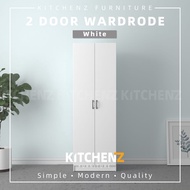 【DEFECT ITEM】Homez 2 Door Wardrobe With 5 Shelves  / 2 pintu 5 rak Almari Baju - HMZ-FN-WD-6002