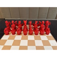 3D-Printed Dragon Chess Pieces – Custom Chess Set, Board Game Replacement