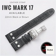 22Mm Iwc Mark 17 Leather Strap Tali Jam Tangan Kulit Asli Iwc Q53Od