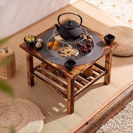 Camper Cast Iron Grilled Charcoal Old-fashioned Fire Basin Solid Wood Stove Barbecue Fire Basin Gril