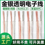 Transparent pure copper/Audio Cable led/Wholesale26Speaker Wire28Light strip Gold and Silver2422AWG 