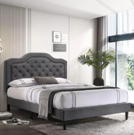 [FREE GIFT 1 X RM99 T-SHIRT]  CHARLIE queen size fabric bed frame/ katil queen/ katil fabric
