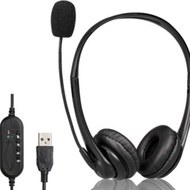 Headset Computer USB Headset Binaural Wired Talking Headset Skype Headset Education Online Class Hea