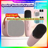 Bluetooth Karaoke Speaker 2 Mic Set Wireless Mini Speaker Portable Salon Bluetooth Bt Speaker