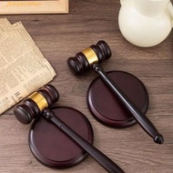 JEROMY Wooden Judge Hammer, comfortable Grip Long Handle Wood Adjudgement Gavel, Durable High Qualit