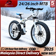 AENXRD 24/26 inch MTB 21speed mountain basikal  for children and Adults suitable for snow and beach 