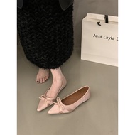 Women's Boat Shoes, French Style Satin Pointed, Small Single Layer, Women's New Boat Shoes