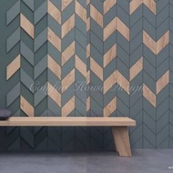 MCO NEW DESIGN Rhombus Shape MDF board cutting wainscoting / shiplap wall decoration design