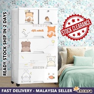 [Clearance] Encora 56cm Multipurpose 5/6 Tiers Kids Drawer Type Storage Wardrobe Children Cabinet To