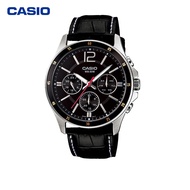 Casio MTP-1374L-1A นาฬิกาผู้ชายธุรกิจนาฬิกาควอตซ์สตีล Heart Student Non-Mechanical Waterproof Watch MTP-1374L-7A1VDF