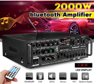Home Power Amplifier Built-in Bluetooth 1600WATTS 12V / 220V-240V【with Free Remote】AV-326BT Power Am