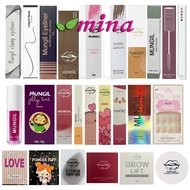 MUNGIL #M Fake Nails Inai Kuku Peel Off Sticky Eyeliner Blusher Brow Lipmatte Powder Puff Lips Brown