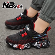 NBGAGAเด็กผู้ชายตาข่ายรองเท้าวัสดุรองเท้าผ้าใบระบายอากาศเด็กร้อยปุ่มรองเท้าลำลอง 28-39 ขนาด