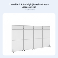 Office Partition Screen Mobile Folding Divider Wall Acrylic & Glass Panel Factory Workshop Medical D
