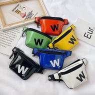 Cute Child Waist Bag Girl Belt Bag Uni Chest Bags Mini PU kids Waist Pack Boy Fanny pack Zipper Cros