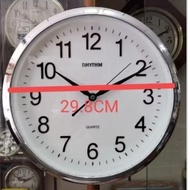 100% Rhythm AMG001C233 SILVER OFFICE CLOCK