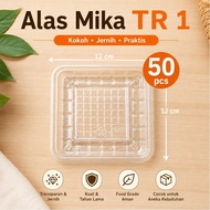 (50pcs) 12x12 cm Mica Tray Plastic Fruit and Vegetable Tray BENING