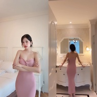 KANYA - Glamour Dress เดรสยาวไหมพรม สายเล็ก (6C-6E) / (13A-13C)