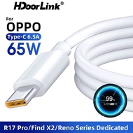 HdoorLink Oppo 6.5A Type-C Quick Charger Cable 65W Super Flash Charge USB Data Cord Support VOOC Fast Charging Cables