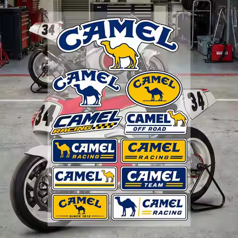 Camel Graffiti PVC Waterproof Decals Aesthetic Stickers Fit Auto Motorcycle Skate Helmet Notebook St