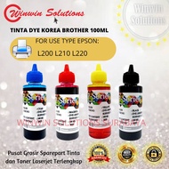 Tinta DYE Korea 100ml isi ulang Cartridge Epson Inkjet Photo L200 L210 L220