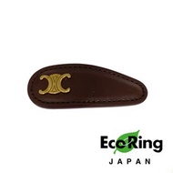 ☆ Celine 思琳 Brown Lambskin Metal Hair Clip 啡色小羊皮金屬髮夾 100%真品