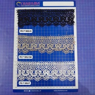 Charisma embroidered lace fr.p-985 brown guiper/ - embroidered lace 6cm wide/ price per roll (15 yar
