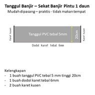 Tanggul Banjir PVC 20 cm / 40 cm - Tanggul Pintu - Sekat Banjir