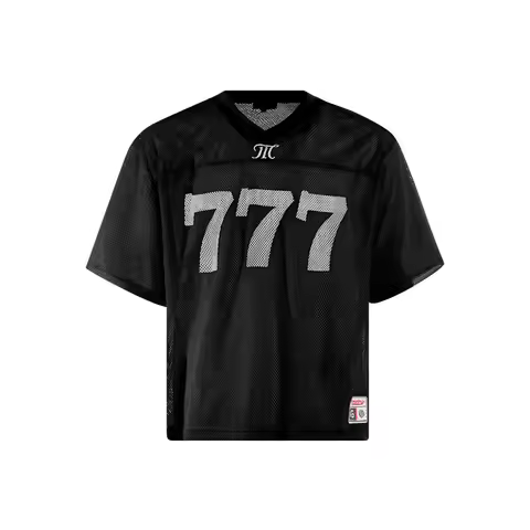 Y2K Vintage Mens Mesh Jersey T Shirt Hip Hop Streetwear 777 Graphic Print Breathable Sports Loose Fi