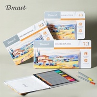 DELI PREMIUM DMAST OIL-BASED PENCIL BOX, BRIGHT DARK COLOR TIN BOX