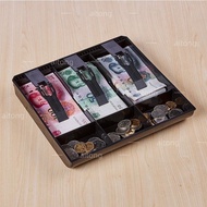 Taiwan Preferred🌈Change Storage Box Three Grid Cash Register Box Cash Register Box Drawer Cash Regis