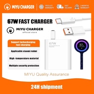 67W Turbo Fast Charger Type-C Charger 1 Meter Fast Charging 6A USB Type-C Data Cable