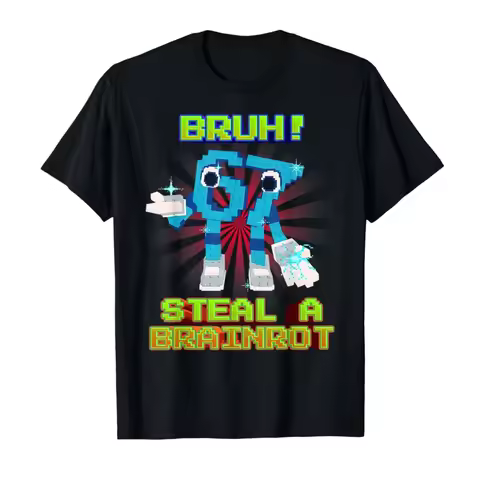 Bruh 67 Six Seven 6-7 Funny Brainrot Meme T-shirt For Men Women 100% Cotton T Shirts Short Sleeve To