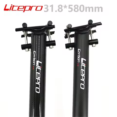 Litepro For Brompton Carbon Fiber Seatpost 31.8mm*580mm Folding Bike Ultralight Seat Post Cycling Se