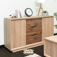 Melody Furniture - Laci Buffet Lemari Credenza Japandi RYUKI SIDEBOARD - RIVIERA EICHI