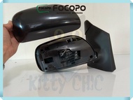 กระจกธรรมดา Toyota Vios ปี 2007 - 2013 สีดำ ปรับมือ กระจกข้าง โตโยต้า วีออส กระจกวีออส กระจกมองข้าง 