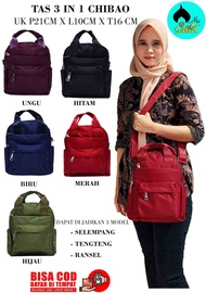 TAS RANSEL CHIBAO WANITA / SELEMPANG / TENGTENG / 3IN1 CHIBAO #0839