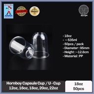 [TeoHin] Capsule Cup U-Cup U cup Dome Lid Half Dome lid PP cup Bubble Tea Boba Cup 12oz 16oz 18oz 20