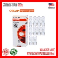 OSRAM 2825 (4090) W5W 12V 5W T10 Auto Bulbs (10pcs)