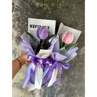 Tulip Bouquet 1 wire feather/ flower pipe cleaner flower gift bouquet