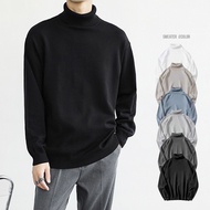 [K-2] Arrive The Next Day Turtleneck Sweater Stretch Knit Plain Color Inner Match Solid Basic Style 