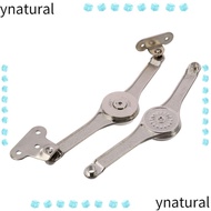 YNATURAL 2 Pcs Soft Close Cabinet Hinges, Silver Zinc Alloy Support Hinge, Flap Top Sprung Hinges Window, Door, Box, , Cabinet