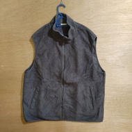 GU Japan Fleece Vest Jacket Men Outerwear Dark Grey XL ∆8